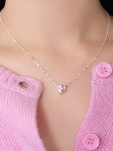 Sterling Heart Crystal Necklace - geegee - Modalova