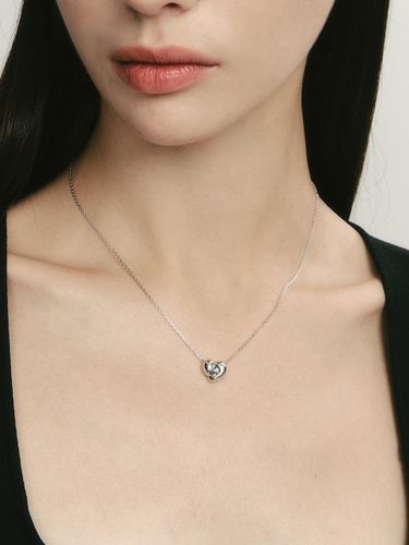 Sterling Intertwined Hearts Duet Love Necklace (HL2N4B206W9450) - hyeres-lor - Modalova