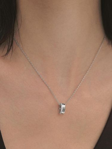 Sterling CZ Stone Pav Necklace (HL3N4B304W9450) - hyeres-lor - Modalova