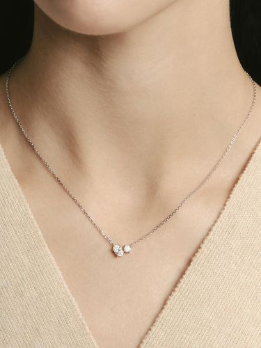 Oval Round Sterling Moissanite Necklace [] (HL4N4B441W9450) - hyeres-lor - Modalova