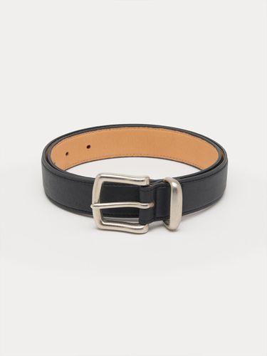 Genuine Leather Square Nickel Buckle Belt - LOTE - Modalova