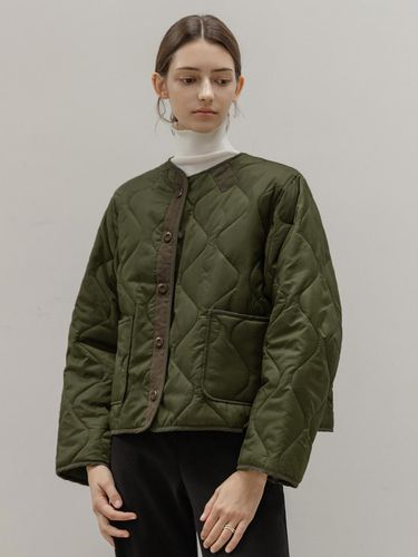 Quilting Liner Semi-Overfit Padded Jacket [Khaki] - NONANDNON - Modalova