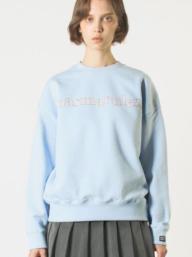 Cotton Relaxed Fit Sweatshirt [Sky Blue] - Masmarulez - Modalova