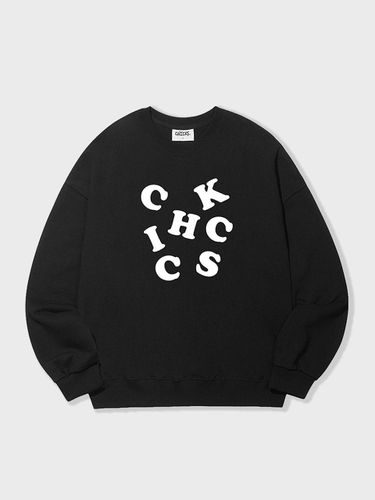 Long Sleeve Fleece Lined Sweatshirt [Black] - chicks - Modalova