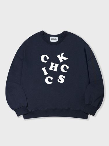 Long Sleeve Fleece Lined Sweatshirt [Navy] - chicks - Modalova