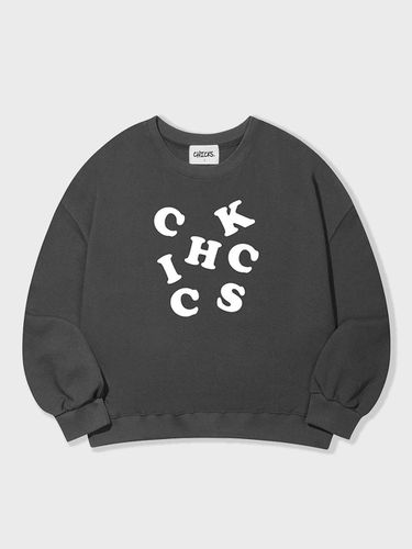 Long Sleeve Fur Lined Cotton-Polyester Sweatshirt [Charcoal] - chicks - Modalova