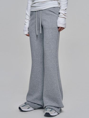 Slim Fleece-Lined Boot-Cut Pants [Melange] - chicks - Modalova