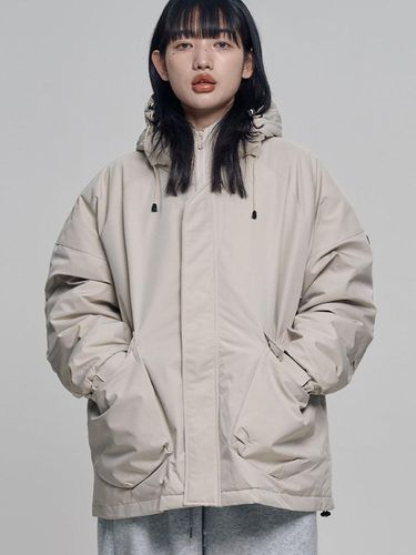 Essential Pocket Hooded Padding Jacket [Ivory] - chicks - Modalova