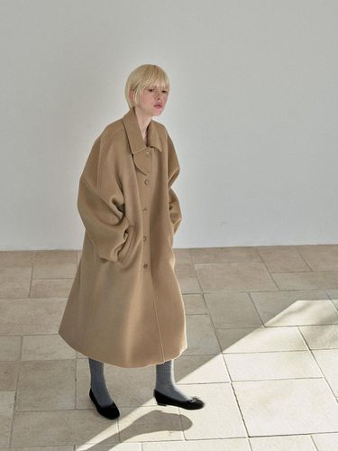 Wool Cashmere Balmacaan Coat [] - nyhavn - Modalova