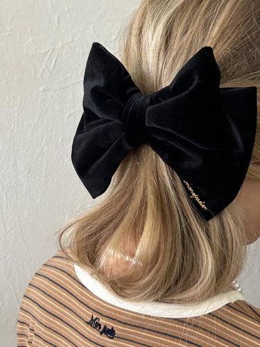 Velvet Brass Pin Ribbon [Black] - more jude - Modalova