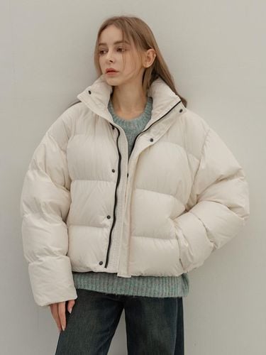 High Neck Down Quilted Puffer Jacket [Ivory] - NONANDNON - Modalova