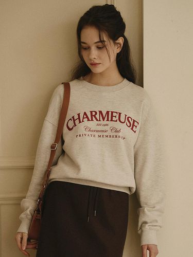 Regular Fit Cotton Sweatshirt [Light Brown] - CHARMEUSE - Modalova