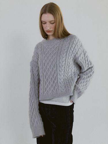 Fisher Cable Knit Eco-Conscious Sweater [LIGHT GRAY] - STAYPEOPLE - Modalova