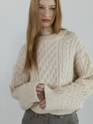 Fisher Cable Knit Lightweight Sustainable Sweater [IVORY] - STAYPEOPLE - Modalova