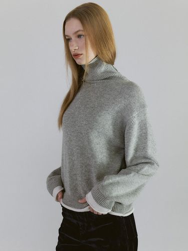 Cashmere Turtleneck Premium Knit [GRAY] - STAYPEOPLE - Modalova