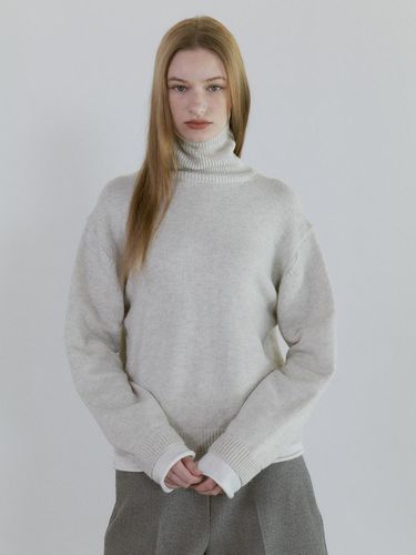 Cashmere Turtleneck Premium Knit [Light Brown] - STAYPEOPLE - Modalova