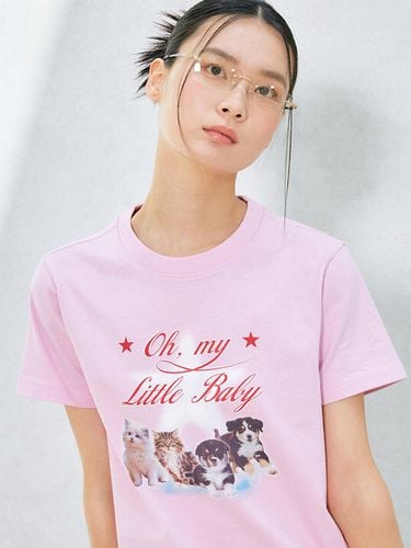 Cotton Short-Sleeve Baby T-shirt [Pink] - GAKKAI UNIONS - Modalova