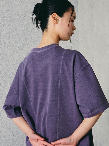 Basic Pigment Relaxed Fit Cotton T-shirt [PURPLE] - GAKKAI UNIONS - Modalova