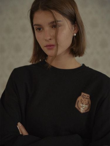 Embroidered Heavyweight Cotton Sweatshirt [] - DEAR MY DEER - Modalova