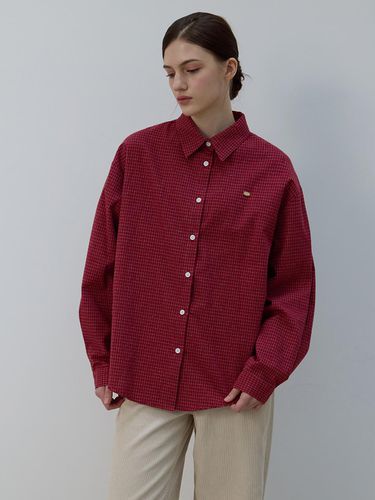 Checkered Loose Fit Shirt [Red] - LE STUDIO - Modalova