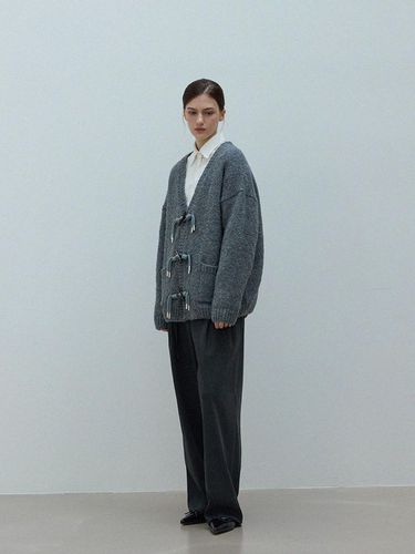 Toggle Button Half Knit Coat [Gray] - LE STUDIO - Modalova