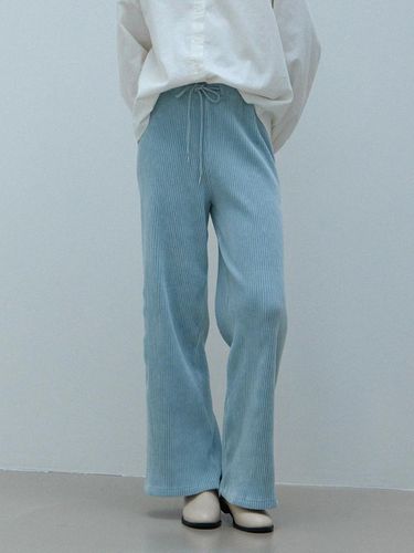 Lounge Ribbed Versatile Pants [Light Blue] - LE STUDIO - Modalova