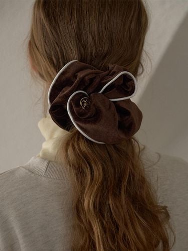 Velvet Piping Logo Scrunchie [] - ANOETIC - Modalova