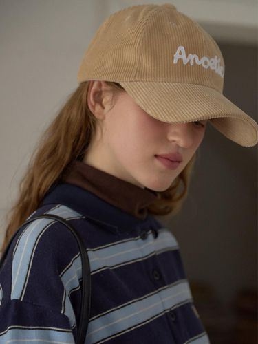 Corduroy Lettering Cotton Ball Cap [] - ANOETIC - Modalova