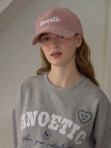 Corduroy Lettering Cotton Ball Cap [] - ANOETIC - Modalova