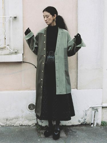 Asymmetric Oversized Military Coat - LEE y. LEE y - Modalova