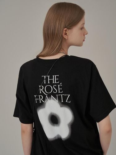 Oversized Embroidered Cotton T-Shirt [Black] - Rosefrantz - Modalova