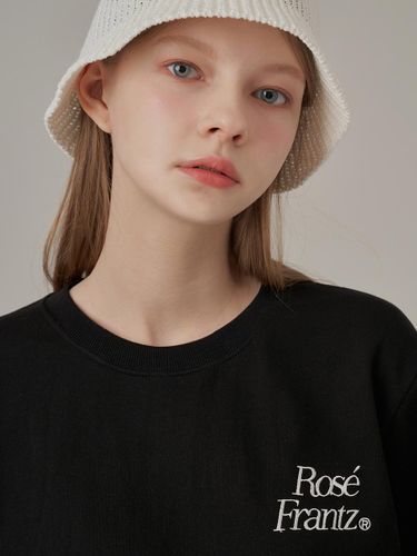 Double Cotton Oversized Regular Fit T-Shirt [Black] - Rosefrantz - Modalova