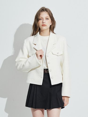 Wool Polyester Lily Tweed Jacket [beige] - Rosefrantz - Modalova