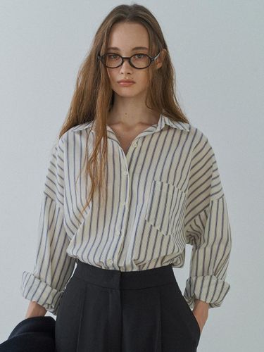 Boxy Stripe Cotton Shirt - BOL - Modalova