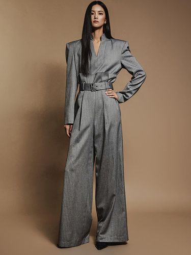 Adjustable Belt Regular Fit Jumpsuit (MBD23O2JS001) - DINT - Modalova