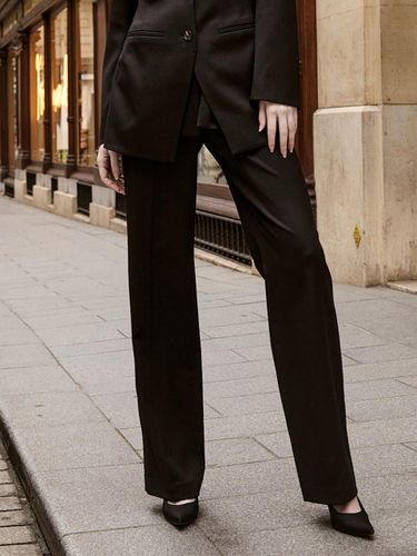 Wool Blend Straight Cut Slacks - Kelly Shin - Modalova