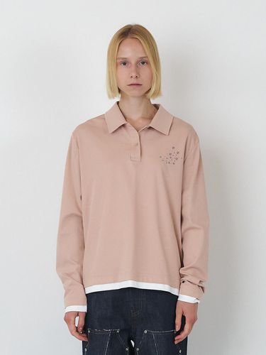 Cotton Long Sleeve Layered Top [Pink] - SEALOT - Modalova