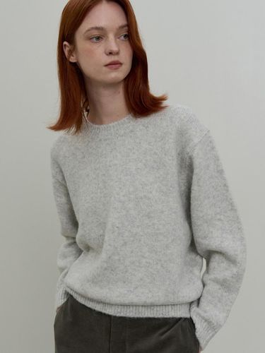 Alpaca Blend Round Neck Melange Knit - Have&Have - Modalova