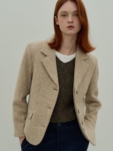 Genuine Wool Classic Hip Length Jacket [Beige] - Have&Have - Modalova