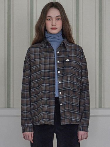 Tartan Plaid Shirt [BROWN] - HAINT - Modalova