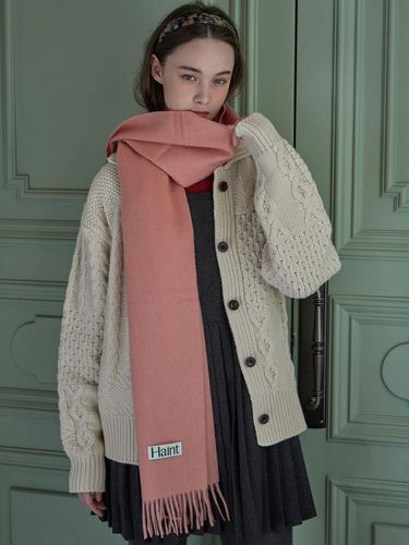 Winter Premium Wool Muffler [Pink] - HAINT - Modalova