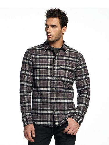 Flannel Fleece-Lined Slim Fit Shirt (HOF119) - CQR - Modalova