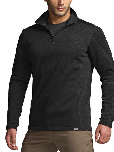 Flat Lock Quarter Zip-up Fleece-Lined Thermal Sweatshirt (HKZ303) - CQR - Modalova