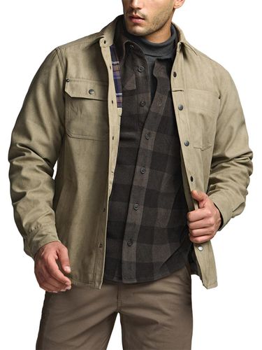 Suede Workwear Flannel Lined Shirt Jacket (HOK709) - CQR - Modalova