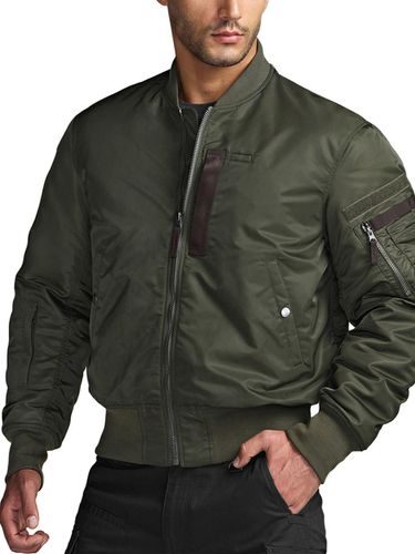 Flight Bomber Reversible Padded Varsity Jacket (HKJ502) - CQR - Modalova