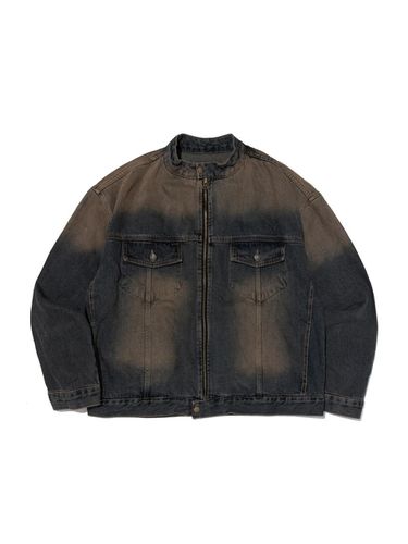 Utility Vintage Oversized Denim Jacket [Medium Blue] - OTHERFITS - Modalova