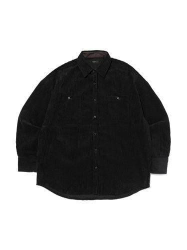 Collar Point Oversized Cotton Corduroy Shirt [Black] - OTHERFITS - Modalova