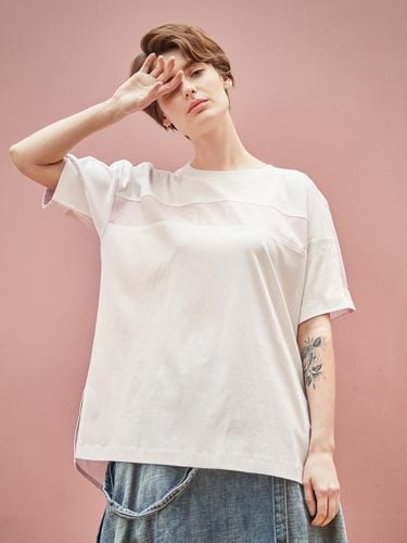 Shirt-detailed Casual T-shirt [Pink] - ACUD - Modalova