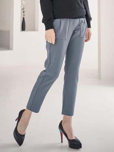 Out Pocket Pleated High-Waist Pants [Gray] - ACUD - Modalova