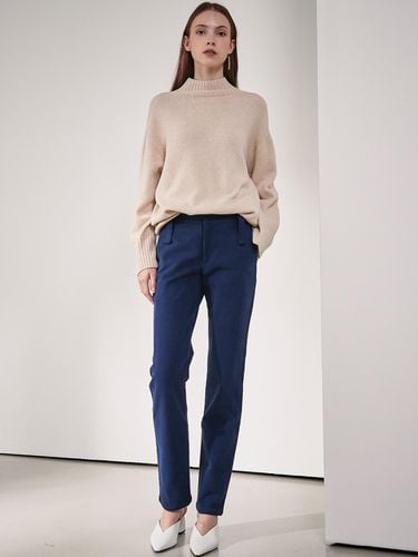 Velvet Cigarette Tailored Pants [D.Blue] - ACUD - Modalova